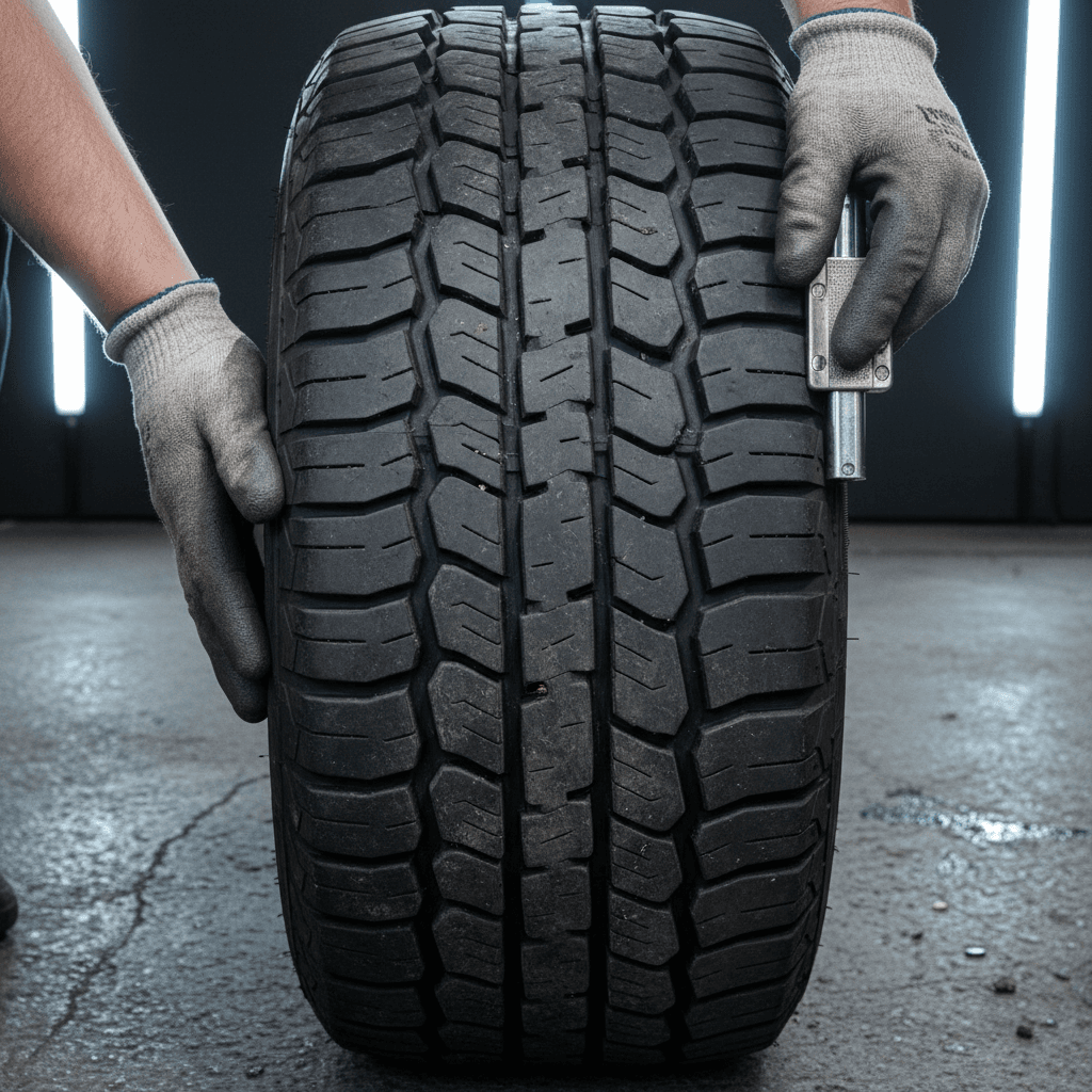 Tyre tread depth inspection