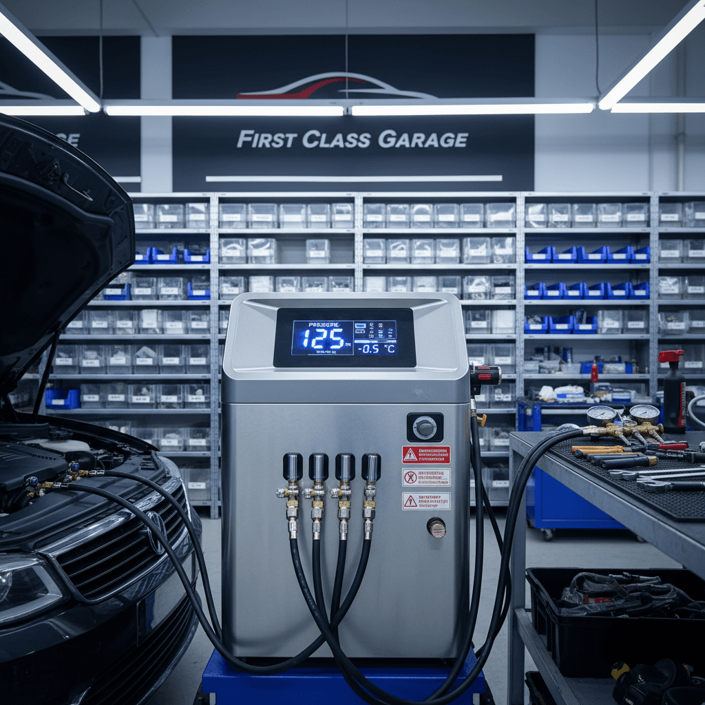 AC refrigerant recovery and recharge equipment