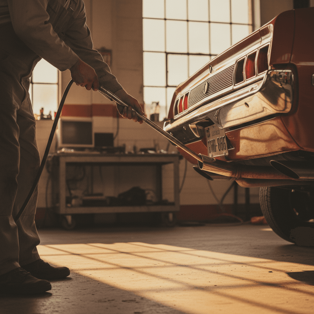 Emissions testing at First Class Garage